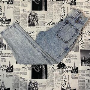 Jordache Women's acid stone wash high waist tapered slim legs 80s vintage style